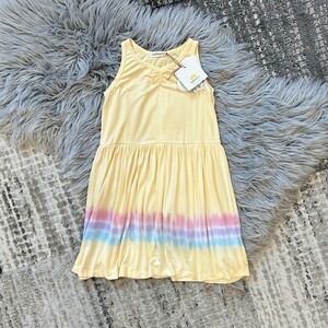 Fairwell Girls Buttercream Yellow Multicolor Tie Dye Dancer Dress Size 12Y ($64)